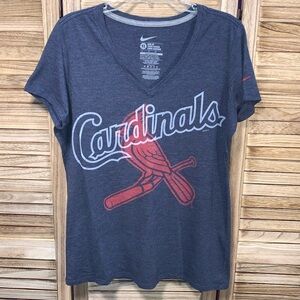 Nike Cardinals Baseball V-Neck T-Shirt Size XL